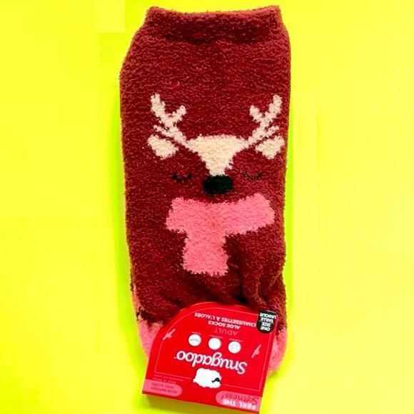 Accessories - *3/$15* Fuzzy Reindeer Footie Slipper Socks